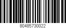 Código de barras (EAN, GTIN, SKU, ISBN): '80485730022'