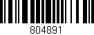 Código de barras (EAN, GTIN, SKU, ISBN): '804891'