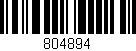 Código de barras (EAN, GTIN, SKU, ISBN): '804894'