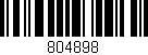 Código de barras (EAN, GTIN, SKU, ISBN): '804898'