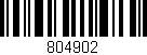 Código de barras (EAN, GTIN, SKU, ISBN): '804902'