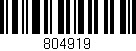 Código de barras (EAN, GTIN, SKU, ISBN): '804919'