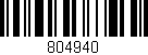 Código de barras (EAN, GTIN, SKU, ISBN): '804940'