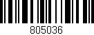 Código de barras (EAN, GTIN, SKU, ISBN): '805036'