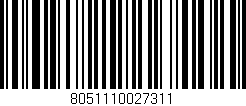 Código de barras (EAN, GTIN, SKU, ISBN): '8051110027311'