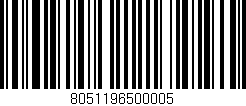 Código de barras (EAN, GTIN, SKU, ISBN): '8051196500005'