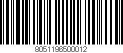 Código de barras (EAN, GTIN, SKU, ISBN): '8051196500012'
