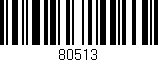 Código de barras (EAN, GTIN, SKU, ISBN): '80513'