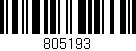 Código de barras (EAN, GTIN, SKU, ISBN): '805193'