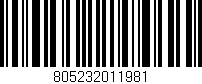 Código de barras (EAN, GTIN, SKU, ISBN): '805232011981'