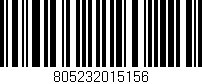 Código de barras (EAN, GTIN, SKU, ISBN): '805232015156'