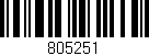 Código de barras (EAN, GTIN, SKU, ISBN): '805251'