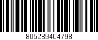 Código de barras (EAN, GTIN, SKU, ISBN): '805289404798'