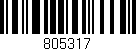 Código de barras (EAN, GTIN, SKU, ISBN): '805317'