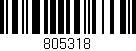 Código de barras (EAN, GTIN, SKU, ISBN): '805318'