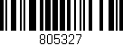 Código de barras (EAN, GTIN, SKU, ISBN): '805327'