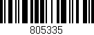 Código de barras (EAN, GTIN, SKU, ISBN): '805335'
