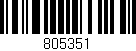 Código de barras (EAN, GTIN, SKU, ISBN): '805351'
