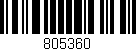 Código de barras (EAN, GTIN, SKU, ISBN): '805360'