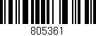 Código de barras (EAN, GTIN, SKU, ISBN): '805361'