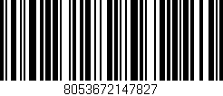 Código de barras (EAN, GTIN, SKU, ISBN): '8053672147827'