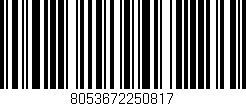Código de barras (EAN, GTIN, SKU, ISBN): '8053672250817'