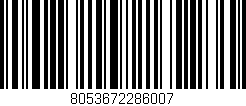 Código de barras (EAN, GTIN, SKU, ISBN): '8053672286007'