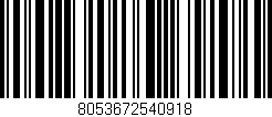 Código de barras (EAN, GTIN, SKU, ISBN): '8053672540918'