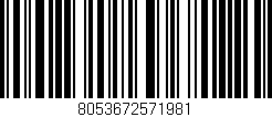 Código de barras (EAN, GTIN, SKU, ISBN): '8053672571981'