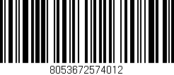 Código de barras (EAN, GTIN, SKU, ISBN): '8053672574012'
