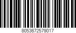 Código de barras (EAN, GTIN, SKU, ISBN): '8053672579017'