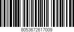 Código de barras (EAN, GTIN, SKU, ISBN): '8053672617009'