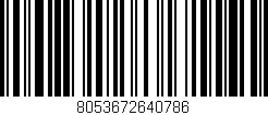 Código de barras (EAN, GTIN, SKU, ISBN): '8053672640786'