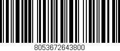 Código de barras (EAN, GTIN, SKU, ISBN): '8053672643800'