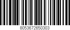 Código de barras (EAN, GTIN, SKU, ISBN): '8053672650303'