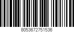 Código de barras (EAN, GTIN, SKU, ISBN): '8053672751536'