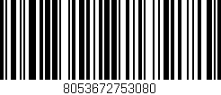 Código de barras (EAN, GTIN, SKU, ISBN): '8053672753080'