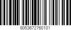 Código de barras (EAN, GTIN, SKU, ISBN): '8053672760101'