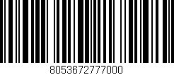 Código de barras (EAN, GTIN, SKU, ISBN): '8053672777000'