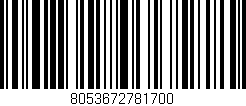 Código de barras (EAN, GTIN, SKU, ISBN): '8053672781700'