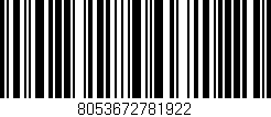 Código de barras (EAN, GTIN, SKU, ISBN): '8053672781922'