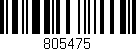 Código de barras (EAN, GTIN, SKU, ISBN): '805475'