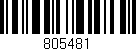 Código de barras (EAN, GTIN, SKU, ISBN): '805481'