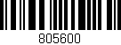 Código de barras (EAN, GTIN, SKU, ISBN): '805600'