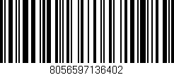 Código de barras (EAN, GTIN, SKU, ISBN): '8056597136402'