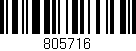 Código de barras (EAN, GTIN, SKU, ISBN): '805716'