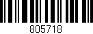 Código de barras (EAN, GTIN, SKU, ISBN): '805718'