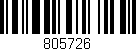 Código de barras (EAN, GTIN, SKU, ISBN): '805726'