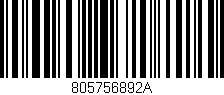 Código de barras (EAN, GTIN, SKU, ISBN): '805756892A'