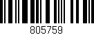 Código de barras (EAN, GTIN, SKU, ISBN): '805759'